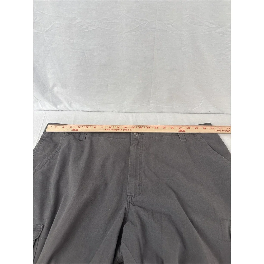 Wrangler Cargo Pants Mens 42X30 Gray 7 Pockets Regular Taper Outdoor Canvas